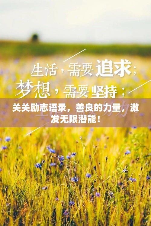 关关励志语录，善良的力量，激发无限潜能！