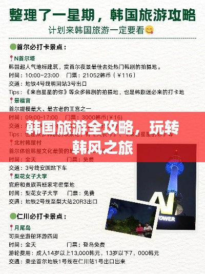 韩国旅游全攻略，玩转韩风之旅