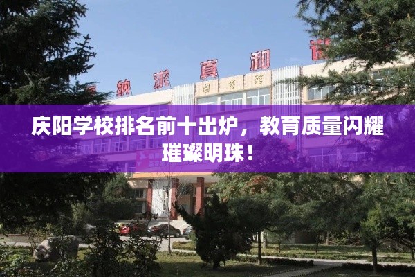 庆阳学校排名前十出炉，教育质量闪耀璀璨明珠！