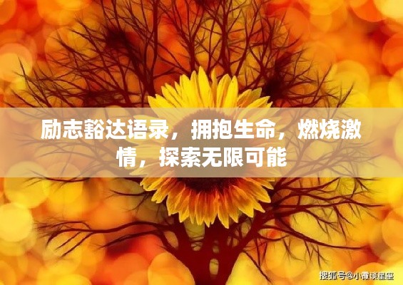 励志豁达语录，拥抱生命，燃烧激情，探索无限可能