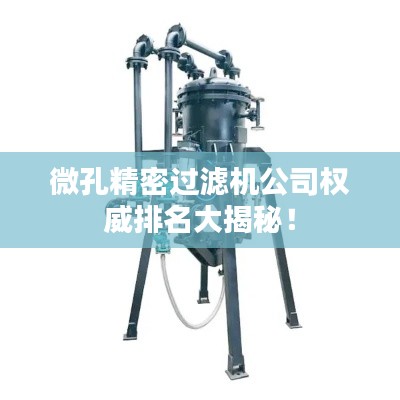 微孔精密过滤机公司权威排名大揭秘！