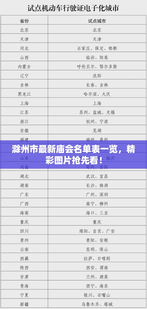 滁州市最新庙会名单表一览，精彩图片抢先看！