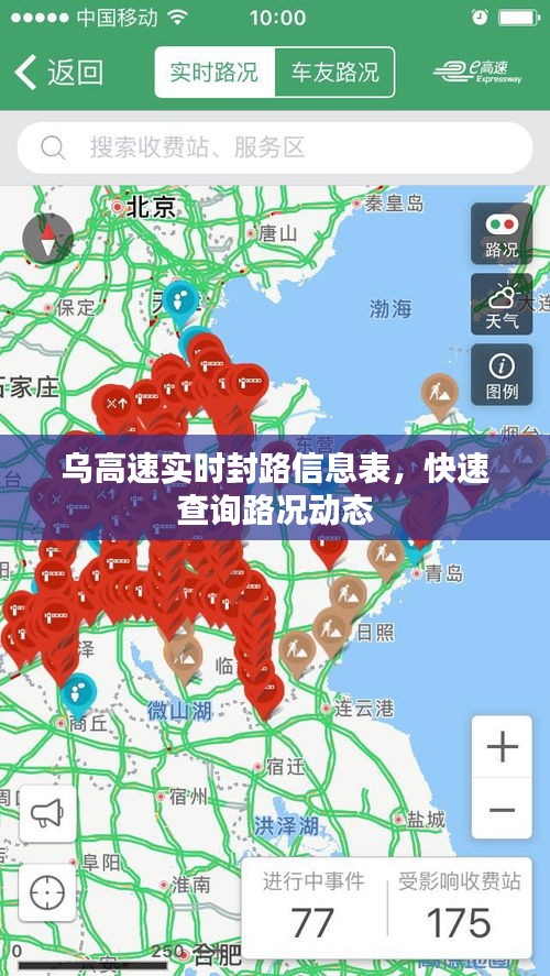 乌高速实时封路信息表，快速查询路况动态
