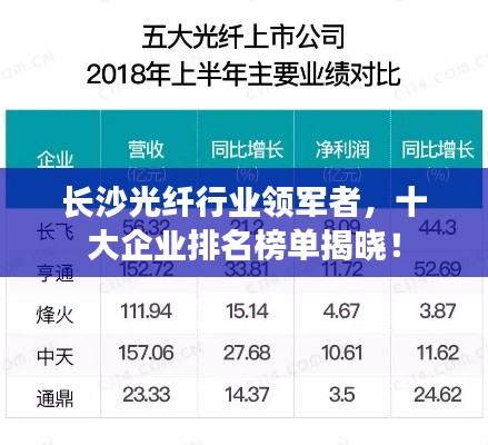 长沙光纤行业领军者，十大企业排名榜单揭晓！