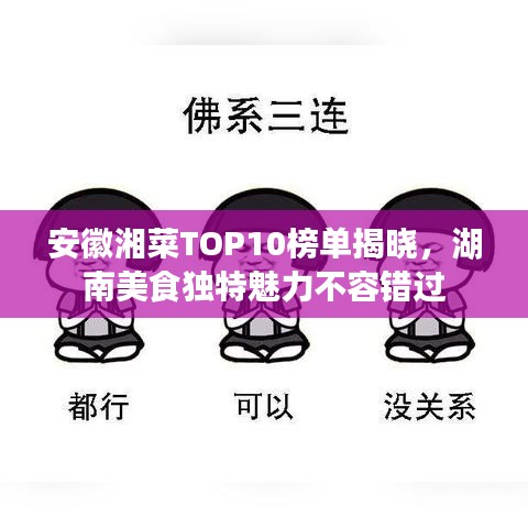安徽湘菜TOP10榜单揭晓，湖南美食独特魅力不容错过