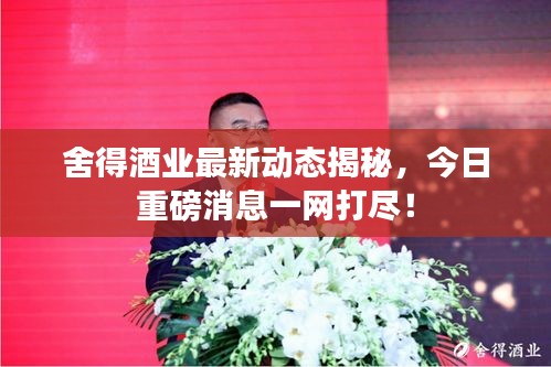 舍得酒业最新动态揭秘，今日重磅消息一网打尽！