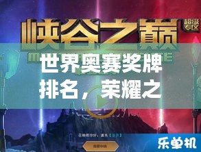 世界奥赛奖牌排名，荣耀之巅的竞技对决！