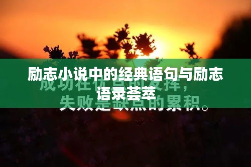 励志小说中的经典语句与励志语录荟萃