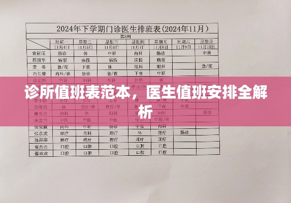 诊所值班表范本，医生值班安排全解析