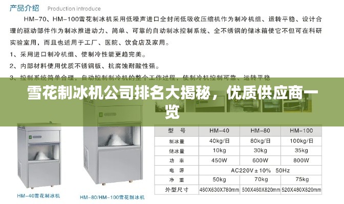 雪花制冰机公司排名大揭秘，优质供应商一览