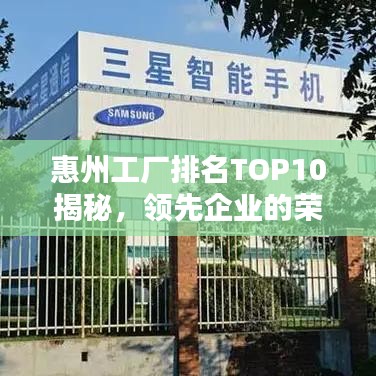 惠州工厂排名TOP10揭秘，领先企业的荣耀榜单