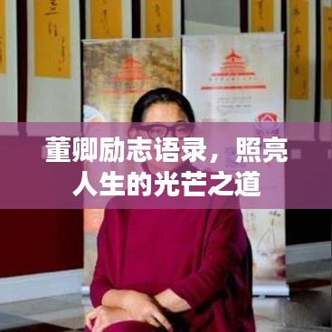 董卿励志语录，照亮人生的光芒之道