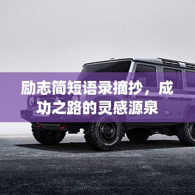 励志简短语录摘抄，成功之路的灵感源泉