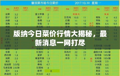 版纳今日菜价行情大揭秘，最新消息一网打尽