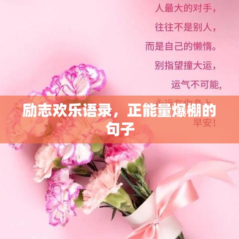 励志欢乐语录，正能量爆棚的句子