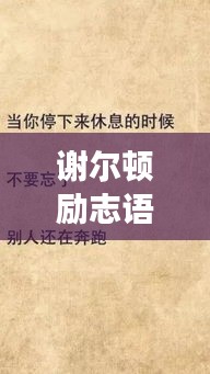谢尔顿励志语录，追寻梦想的无穷力量，激发人生潜能！