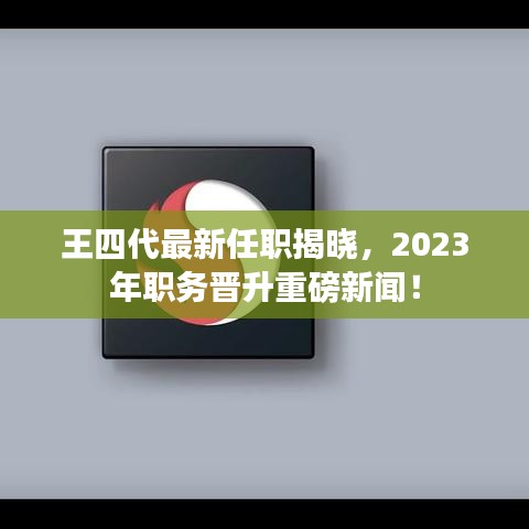 王四代最新任职揭晓，2023年职务晋升重磅新闻！