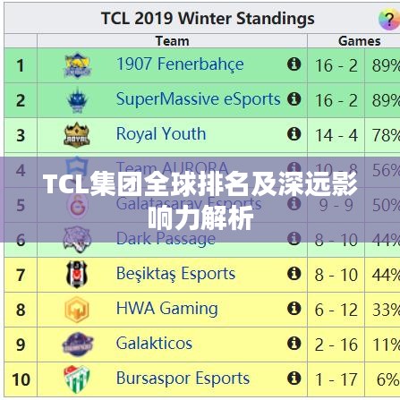TCL集团全球排名及深远影响力解析