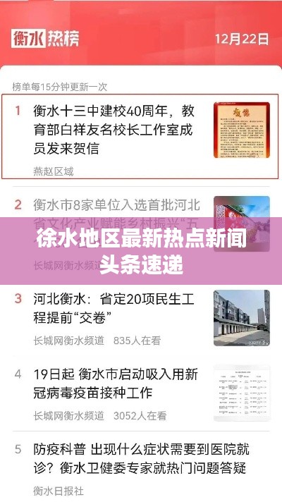 徐水地区最新热点新闻头条速递