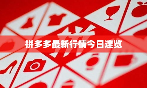 拼多多最新行情今日速览
