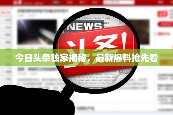 今日头条独家揭秘，最新爆料抢先看