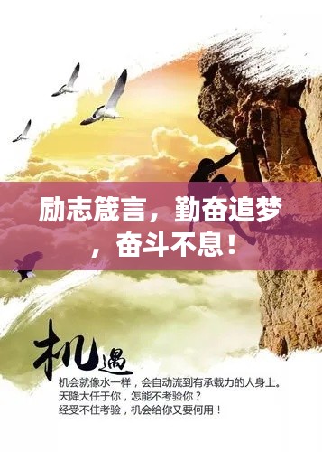 励志箴言，勤奋追梦，奋斗不息！