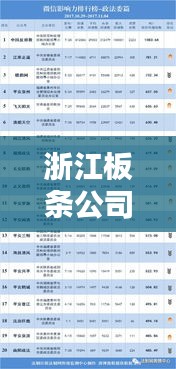 浙江板条公司行业排名及影响力不容小觑