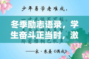 冬季励志语录，学生奋斗正当时，激发无限潜能！
