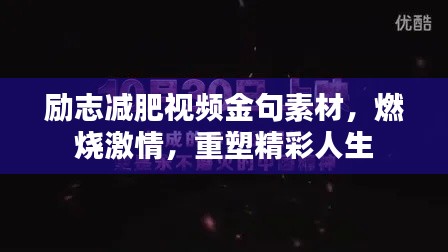 励志减肥视频金句素材，燃烧激情，重塑精彩人生