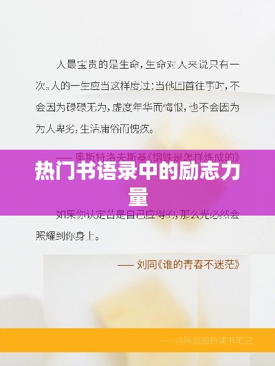 热门书语录中的励志力量