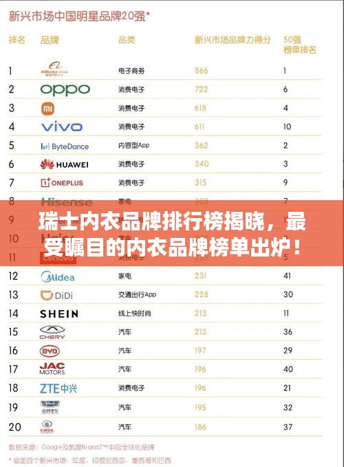 瑞士内衣品牌排行榜揭晓，最受瞩目的内衣品牌榜单出炉！