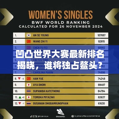 凹凸世界大赛最新排名揭晓，谁将独占鳌头？