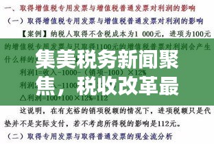 集美税务新闻聚焦，税收改革最新政策解读