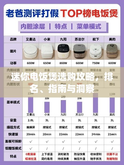 迷你电饭煲选购攻略，排名、指南与洞察