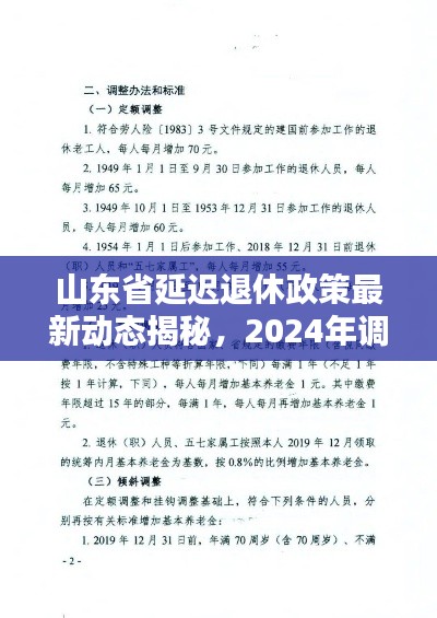 山东省延迟退休政策最新动态揭秘，2024年调整方案出炉