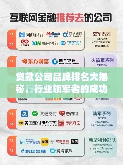 贷款公司品牌排名大揭秘，行业领军者的成功秘诀与秘密武器全解析