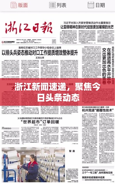 浙江新闻速递，聚焦今日头条动态