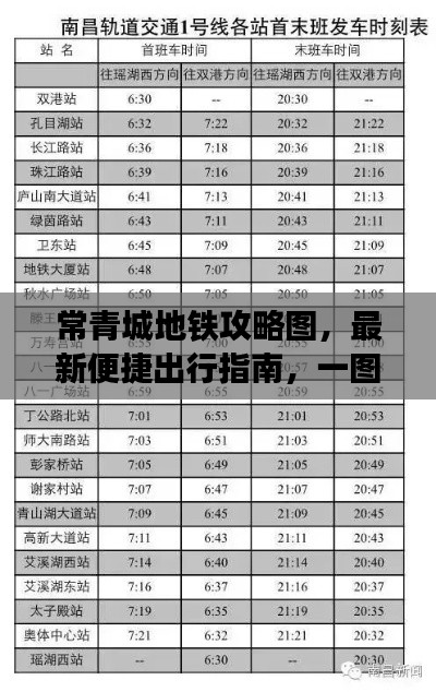 常青城地铁攻略图，最新便捷出行指南，一图掌握全线路！
