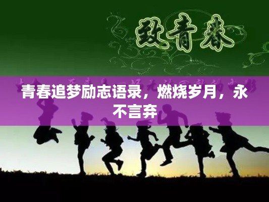 青春追梦励志语录，燃烧岁月，永不言弃