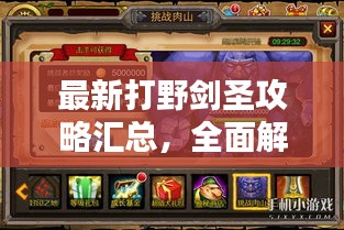 最新打野剑圣攻略汇总，全面解析剑圣打法技巧！