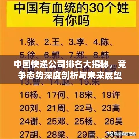 中国快递公司排名大揭秘，竞争态势深度剖析与未来展望