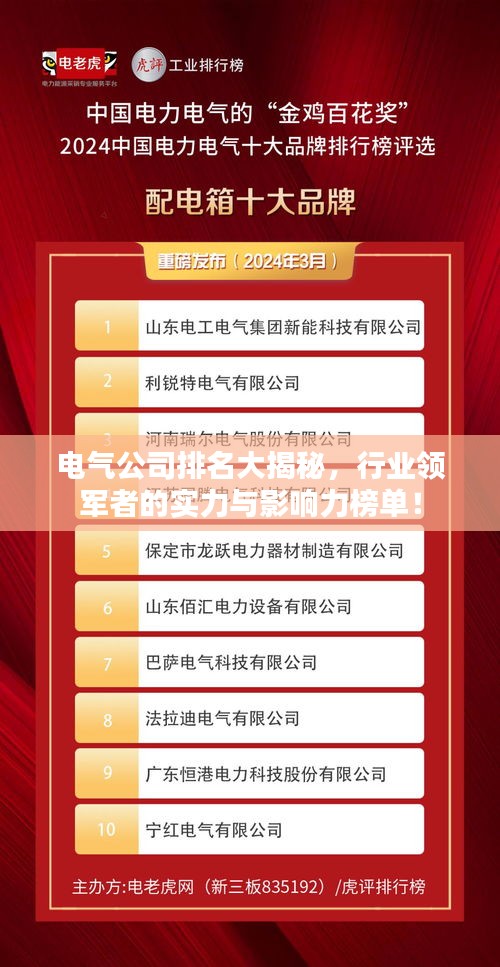 电气公司排名大揭秘，行业领军者的实力与影响力榜单！