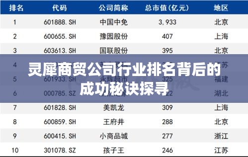 灵犀商贸公司行业排名背后的成功秘诀探寻