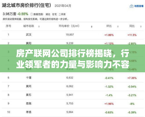 房产联网公司排行榜揭晓，行业领军者的力量与影响力不容小觑